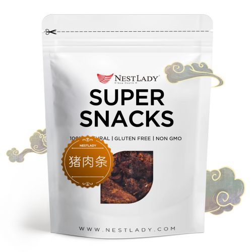 NESTLADY PORK STRIPS 75g - Pork Snacks, Ready To Eat, High Protein, Dried Meet, Chinese flavor Dried Pork
