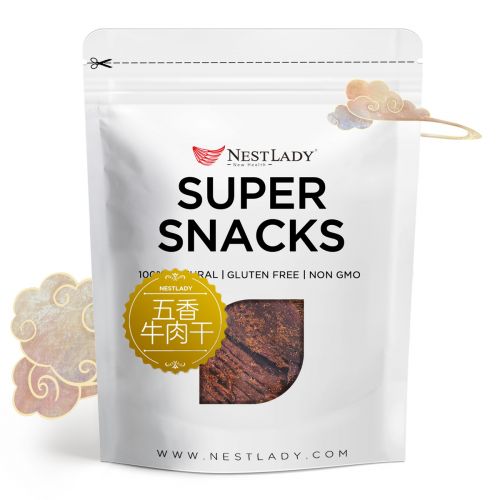 NESTLADY FIVE SPICES BEEF JERKY 75g- Five Spices Flavor Beef Snacks, Dried Meat, Ready To Eat, High Protein Beef Snack, Made with 100% Premium Beef, Chinese flavor Dried Beef