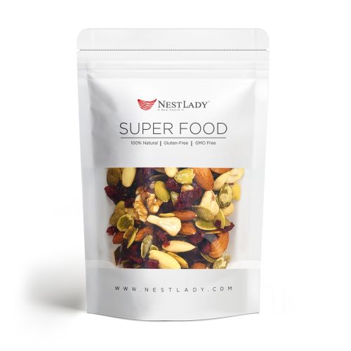 NESTLADY Fruit And Nut Trail Mix 170g | Antioxidant | Cranberries, Cashews, Almonds, Walnuts, Pumpkin Kernels | Resealable Package | Non-GMO | Gluten Free