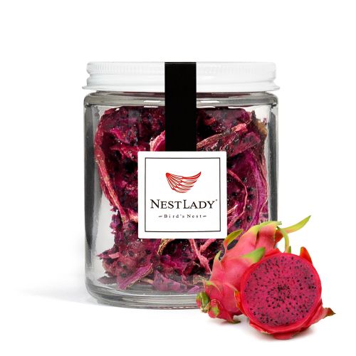 NESTLADY Freeze Dried Red Dragon Fruit Tea 40g|Pitaya | All Natural|No Sugar Added | Non-GMO | Kosher | Antioxidants | Vibrant Color 