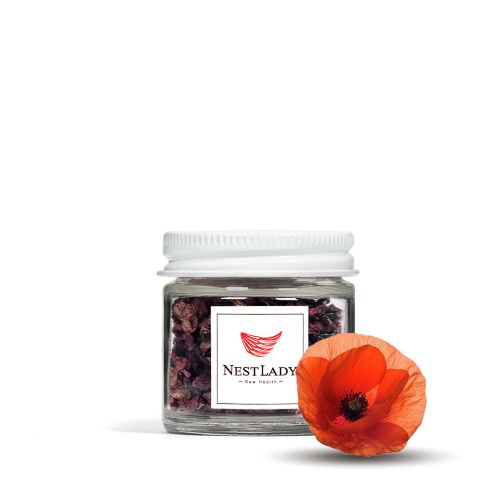 NESTLADY Pure Field Poppy Flower Whole 2g - 100% Organic, Dried, Grown and harvested in Belgium