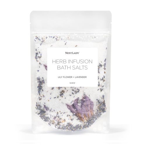 NESTLADY Lily Lavender Nourishing Bath Salt | Relaxing | Relieving | Easing anxiety 12.8oz