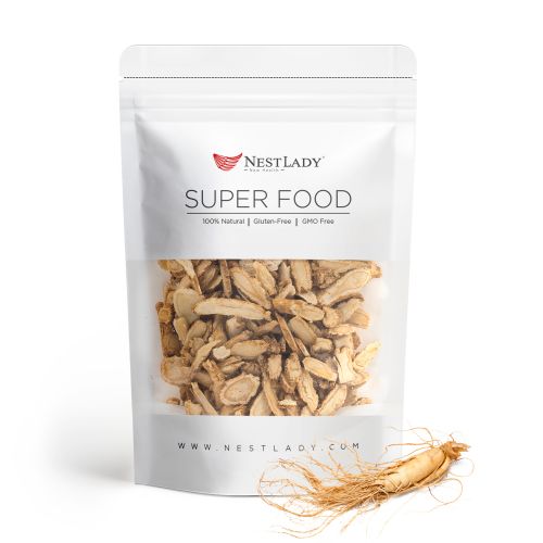 NESTLADY American Wisconsin Ginseng Slices (Sliced Ginseng Root), 100% Natural, Good For Health, Used in Tea, Soup Net weight: 60g (2.12oz) , Harvested in USA ,Packed in USA
